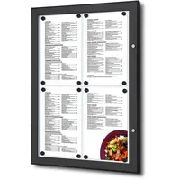 Showdown Displays Menükasten Outdoor Schwarz 4x DIN A4