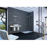 Hüppe Xtensa pure Walk-In Gleittür 1-teilig, mit festem Segment,