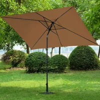 Svita Sonnenschirm Set 3x2m Balkonschirm rechteckig mit Sonnenschutz Matt