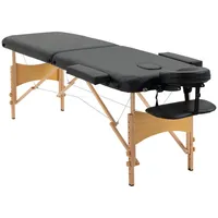 Homcom Massageliege klappbar Tragbarer Massagetisch, mit Kopfstütze, höhenverstellbar, Kunstleder,