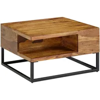 FineBuy Couchtisch FineBuy Sofatisch Holz Massiv 60x60x34,5 cm Wohnzimmertisch