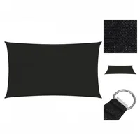 VidaXL Sonnensegel 160 g/m2 Schwarz 4x7 m HDPE