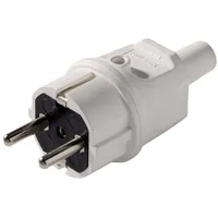 Martin Kaiser Kaiser 514/kws Schutzkontaktstecker PVC 250V Kalkweiß IP44