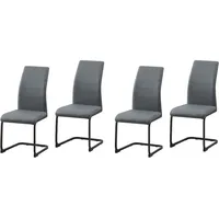 Hti-Living HTI-Line Schwingstuhl 4er Set PU grau SallyP