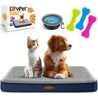 Lovpet LovPet® Hundebett orthopädisches Hundekissen Hundekorb Cookie, Inkl. Napf