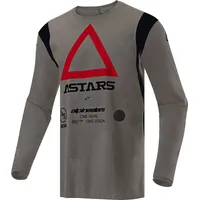 Alpinestars Techdura Trikot - Grau/Schwarz/Rot - S