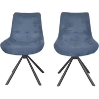 Hofmann Living And More Polsterstuhl Polyester blau 2er Set