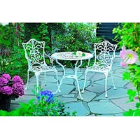 Merxx Gartenmöbel »Lugano«, Metall, 3-teilig - weiss