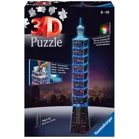 Ravensburger 3D Puzzle Gebäude Taipei-Taiwan, 216-teilig, mit LED-Licht