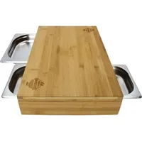 KS Tools Schneidbrett Edelstahl mit 3 Auffangschalen 100 x