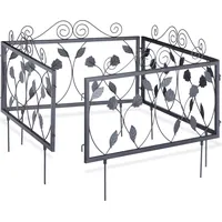 Relaxdays Beetzaun 12 x 0,5 m Schwarz/Eisen