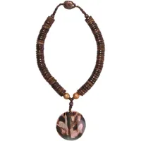 COLLEZIONE ALESSANDRO Kette mit Anhänger Joy Braun / Holz
