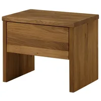 Massivmoebel24 Nachttisch JANGALI (Nachttisch Wildeiche 50x35x40 tabacco geölt JANGALI