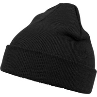 MSTRDS Beanie Basic Flap in Schwarz, Größe ONE SIZE