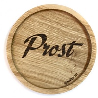 Holzpost Untersetzer Prost,