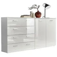 BMG Möbel Kombikommode Marbella Kommoden-Set 3 (Schubkastenkommode + Schuhschrank,