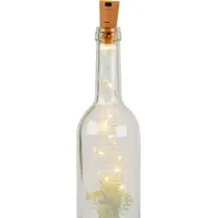 Buri Flaschenlicht 10 LEDs Lichterkette Korken Drahtlichterkette Dekolicht Partylicht