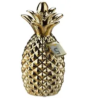 Relaxdays 2 x Spardose Ananas, Gold