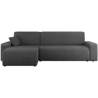 Mirjan24 Ecksofa Grau, Textil, 5-Sitzer, L-Form 244x145 cm, Wohnzimmer,