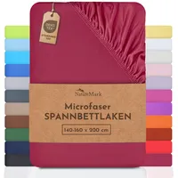 NatureMark Spannbettlaken Mikrofaser-Polyester 140 x 200 - 160 x