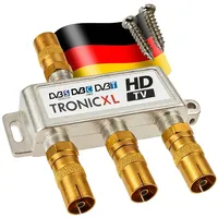 TronicXL Premium Koax Antennenverteiler HD 3D 4K Verteiler Weiche
