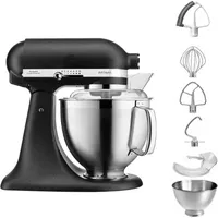 KitchenAid Artisan 5KSM185PS Onyx Schwarz Flexiset