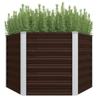 Furnicato Garten-Hochbeet Braun 129 x 129 x 77 cm