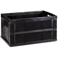 Relaxdays 2 x Klappbox stabil Schwarz