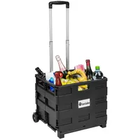 Tectake tectake® Einkaufstrolley, klappbar, mit Teleskopgriff, 46 l