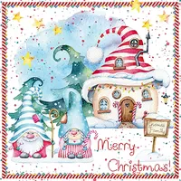 Ti-Flair Servietten Papier 33x33cm Herr und Frau Gnom an