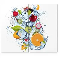 Deqori Herdabdeckplatten Glas | 2er Set 60x52 cm |