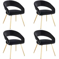 Home Deluxe Esszimmerstuhl, Schwarz - weiche Polsterung, bis 120