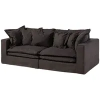 Massivmoebel24 Sofa 2-Sitzer 238x117x90 dunkelgrau SYLT - 2 Jahre