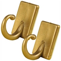 BestLivings Raffhaken 2er Pack in Gold, Selbstklebehaken, Wandhalter selbstklebend,