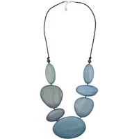 COLLEZIONE ALESSANDRO Lange Kette Benisha Blau / Holz