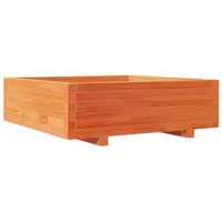 VidaXL Pflanzkübel Wachsbraun 80x80x26,5 cm Massivholz Kiefer