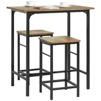 SoBuy Bartisch Set 3-teilig 80 x 50 x 87