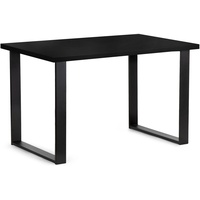 Konsimo Esstisch Esszimmertisch rechteckig Loft-Stil 'ceto', Schwarz, laminierte Möbelplatte/metall,