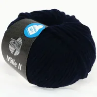 Lana Grossa Mille II Häkelwolle, 55 m blau
