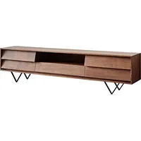 DeLife Lowboard Eloi 200x35 cm Akazie Braun 2 Türen