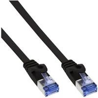 InLine InLine® Patchkabel flach, U/FTP, Cat.6A, schwarz, 2m LAN-Kabel
