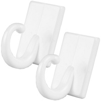 BestLivings Raffhaken 2er Pack in Weiß, Selbstklebehaken, Wandhalter selbstklebend,