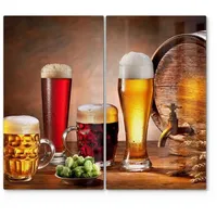 Deqori Herdabdeckplatten Glas | 2er Set 60x52 cm |