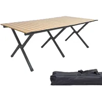 Grafner Campingtisch in Holzoptik inkl. Transporttasche 118x58x43 cm