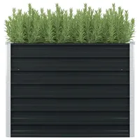 Furnicato Hochbeet Anthrazit 100 x 100 x 77 cm