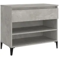 Furnicato Schuhregal Betongrau 70x36x60 cm Holzwerkstoff