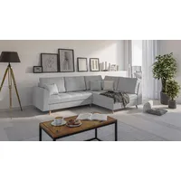 S-style möbel - Ecksofa mit Holzfüßen Matthias aus Luxusmicrofaser,