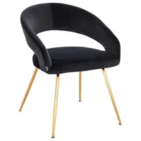 Home Deluxe Esszimmerstuhl Samt Schwarz LYRIC 8 Stück -