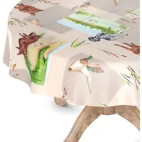 ANRO Wachstuchtischdecke Wachstischdecke Tischdecke abwaschbar Gartentischdecke Wachstuch Eckig rund
