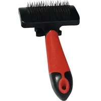 Karlie Professional Zupfbürste, Hundebürsten, Gummi, Rot/Schwarz, 18x8,5x5 cm